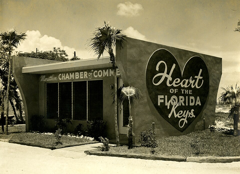 Marathon Chamber of Commerce Building (old black and white photo)